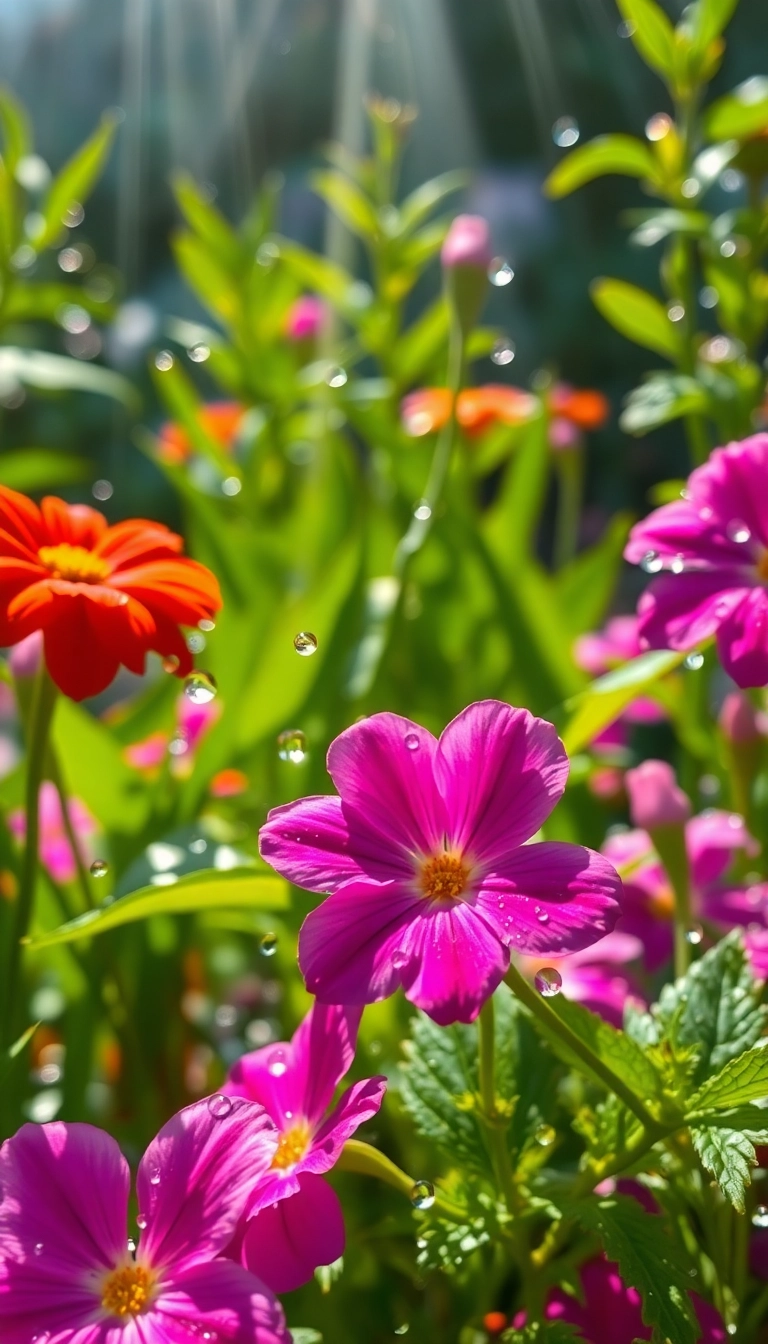 Best Spring Rain Garden Phone Masterful Background
